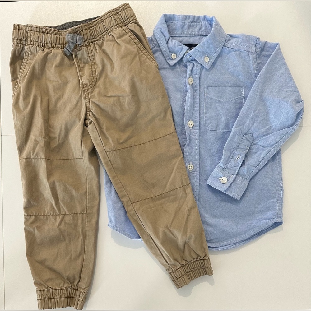 3T Boys Jogger & Button Down